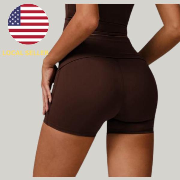 Women's High Waist Sports Shorts - Breathable Comfortable High Stretch Skinny Shorts