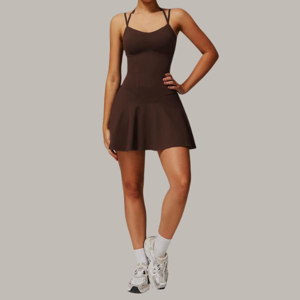 Women's Built-in Bra Workout Dress Adjustable Straps